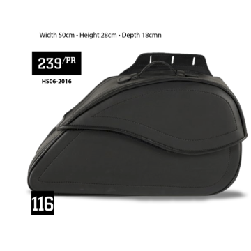 Sweep Teardrop leather side bags