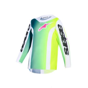 MX JERSEY YOUTHS FLUID PORTL GRN/WH/BLK ALPINESTARS