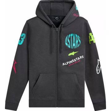 HOODIE ZIP VARIEGATE GUNMETAL S