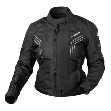Sweep Connect waterproof ladies textile jacket, black/grey,