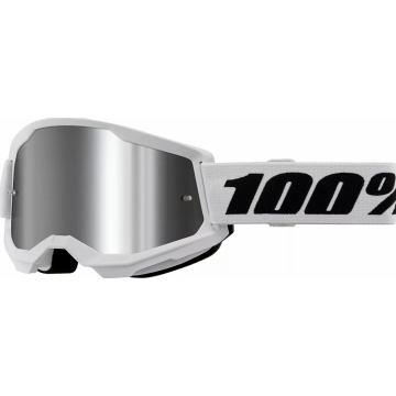 100% MX Brilles Strata 2 White Mirror silver